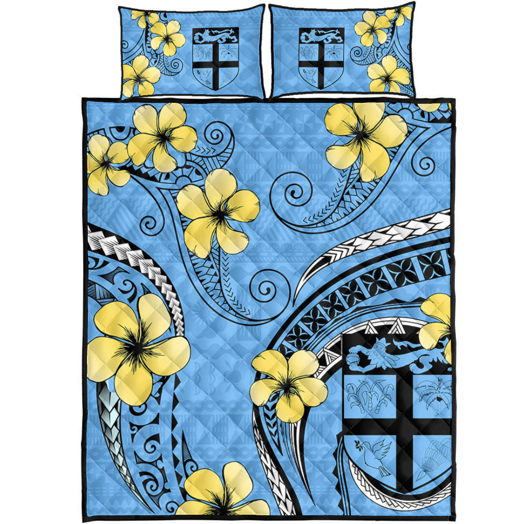 Fiji Quilt Bed Set Bula Style Plumeria Flower