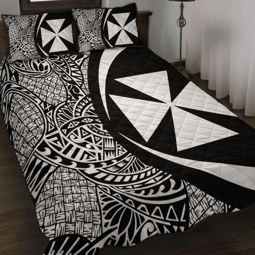 Wallis And Futuna Quilt Bed Set Lauhala White Circle Style