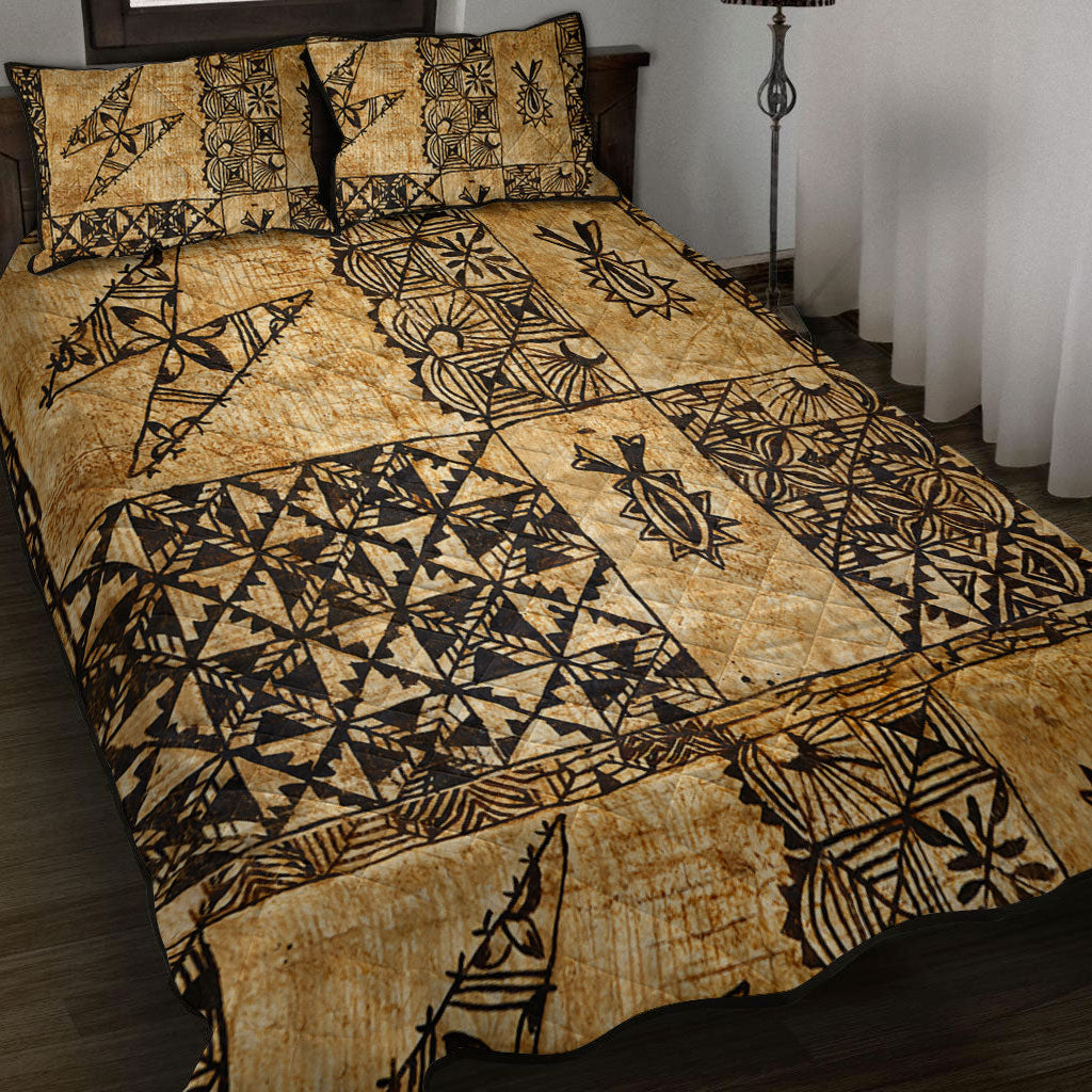Tonga Quilt Bed Set Tapa Cloth Vintage
