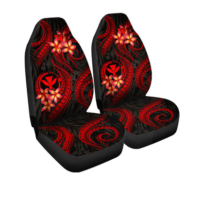 Polynesian Hawaii Car Seat Covers - Red Plumeria