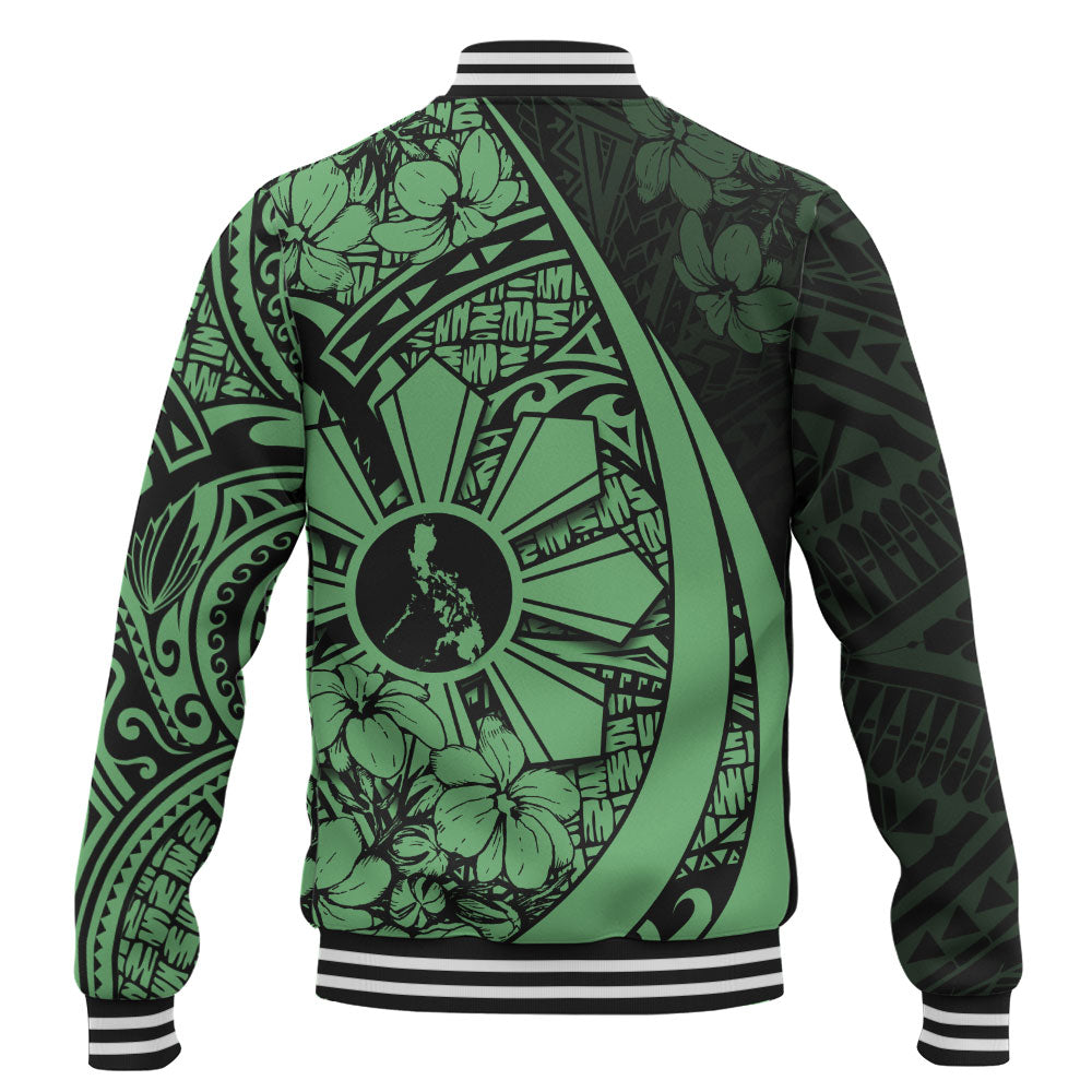Philippines Filipinos Baseball Jacket Custom National Sampaguita Flower Symbols Style