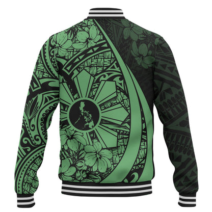Philippines Filipinos Baseball Jacket Custom National Sampaguita Flower Symbols Style