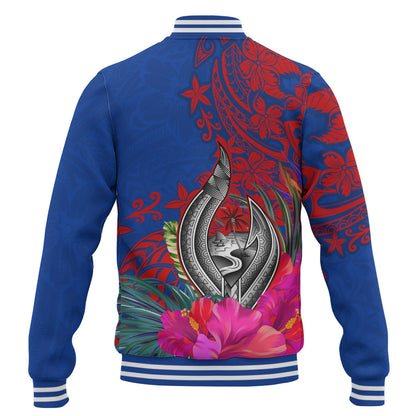 Guam Baseball Jacket Flag Tribal Tropical Style