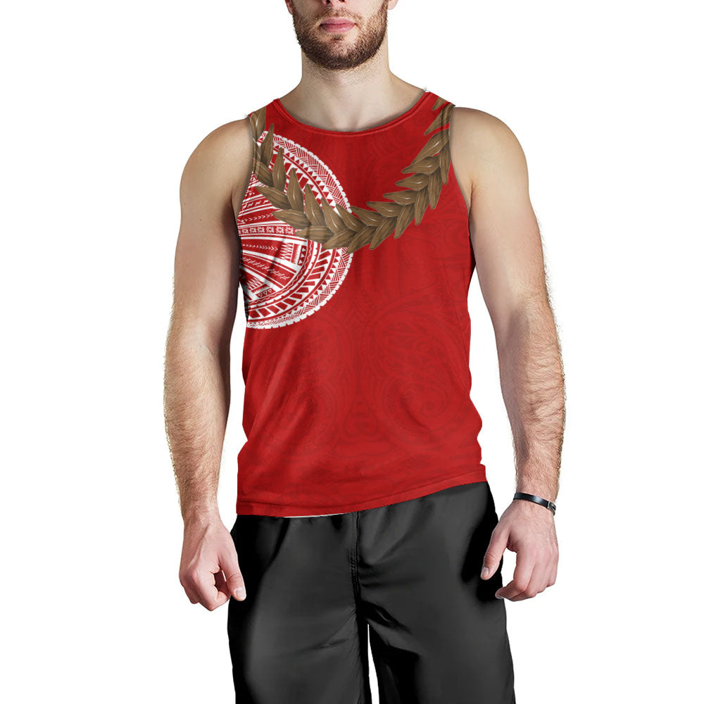 Samoa Tank Top Tattoo Roman Reigns With Ula Fala Style Brown