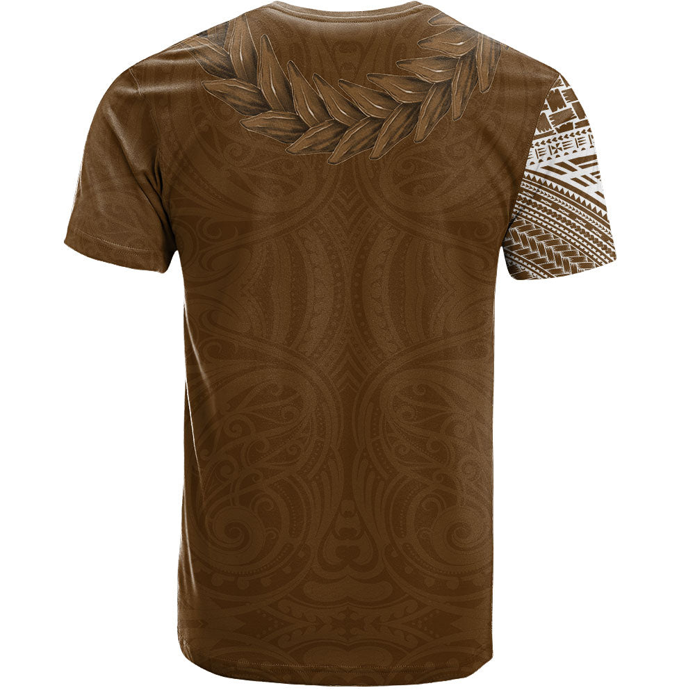 Samoa T-Shirt Tattoo Roman Reigns With Ula Fala Style Brown