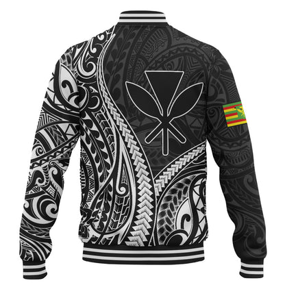 Hawaii Baseball Jacket Polynesian Tribal Tattoo Island Spirit Style