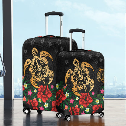 Hawaii Luggage Cover Polynesian Turtle Tropical Island Tribal Style