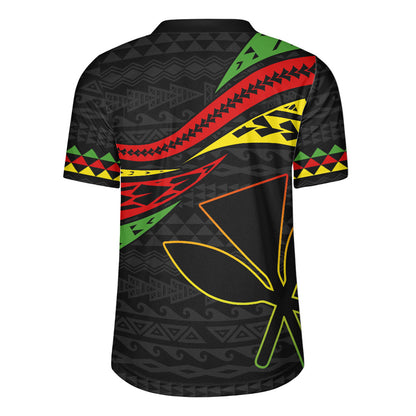 Hawaii Rugby Jersey Polynesian Tribal Tattoo Ethnic Design