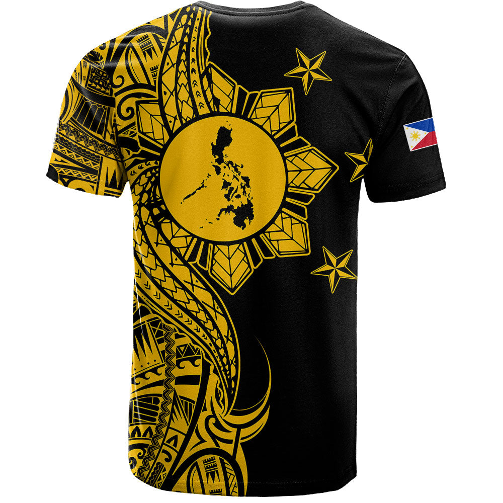 Philippines Filipinos T-Shirt Flag Sun Map Tribal Fusion Style