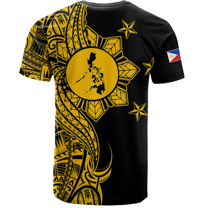 Philippines Filipinos T-Shirt Flag Sun Map Tribal Fusion Style