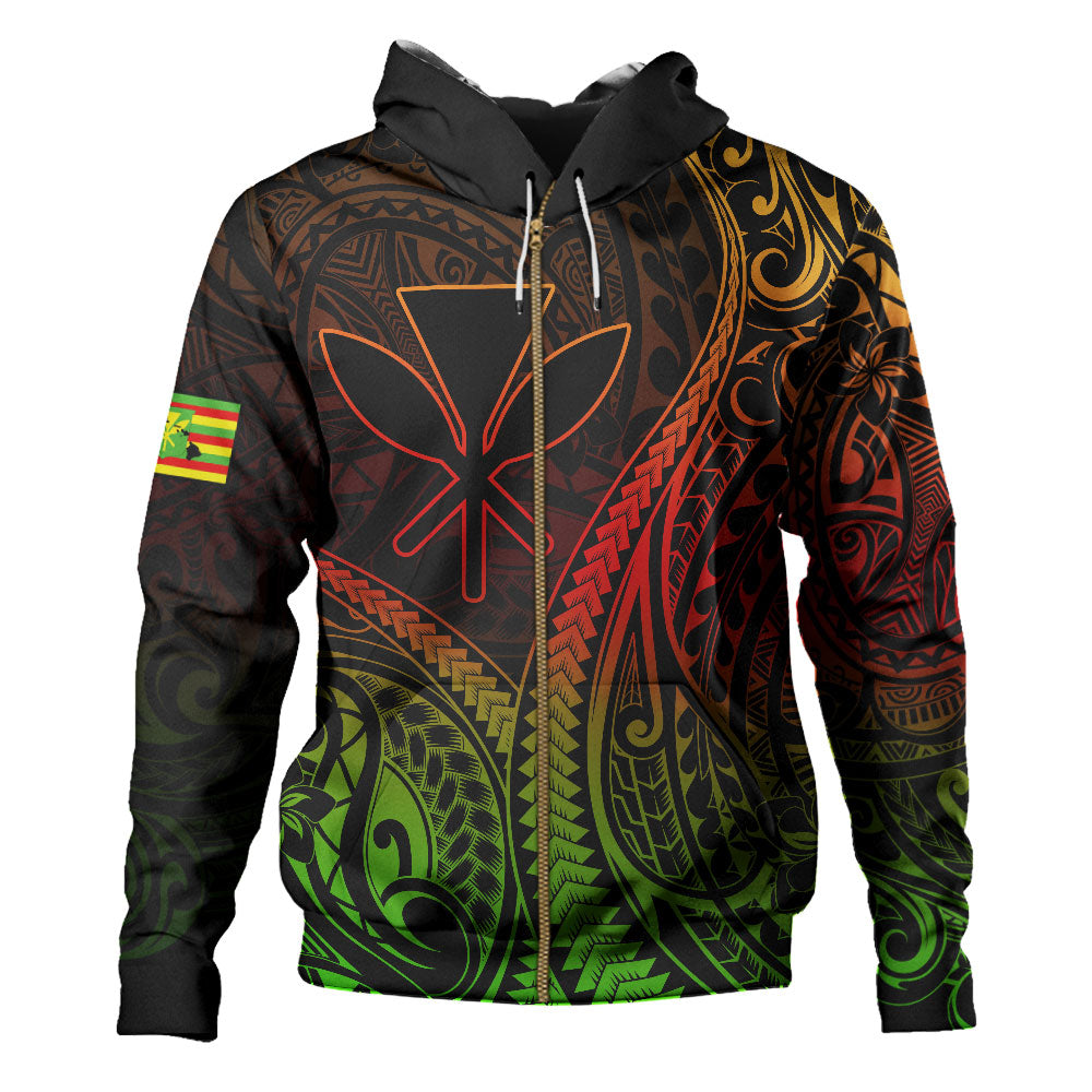 Hawaii Hoodie Polynesian Tribal Tattoo Island Spirit Style