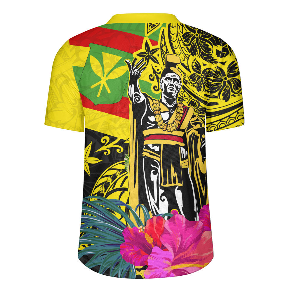 Hawaii Rugby Jersey Kanaka Maoli King Flag Tribal Tropical Style
