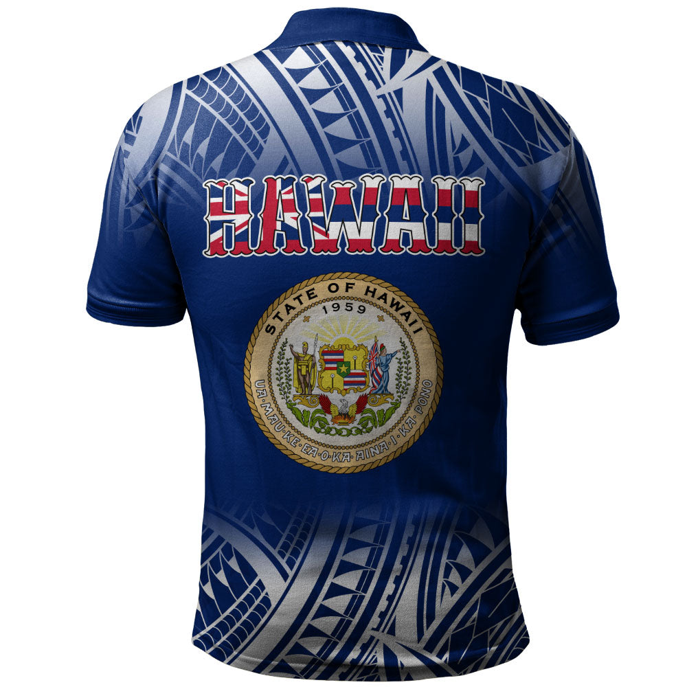 Hawaii Polo Shirt Polynesian Tribal Aloha Hawaii Flag
