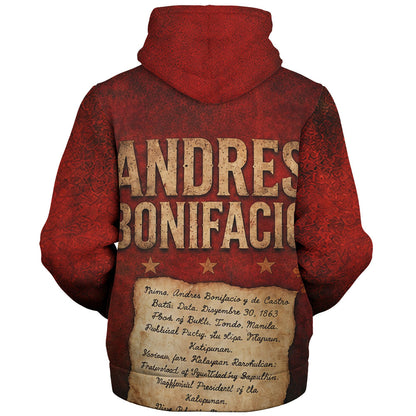 Philippines Filipinos Sherpa Hoodie Andres Bonifacio Philippine Hero
