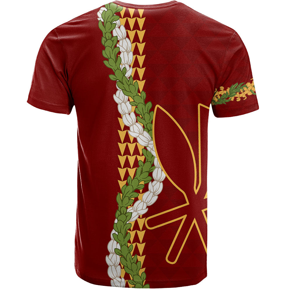 Hawaii T-Shirt Kanaka Maoli Puakenikeni Maile Flower Lei