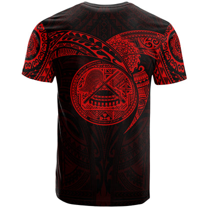 American Samoa Polynesian T-Shirt - Full Color Heart Shield