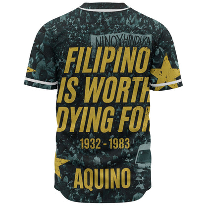 Philippines Filipinos Baseball Shirt Ninoy Aquino Philippine History Tribute Style