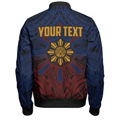 Philippines Filipinos Bomber Jacket Golden Sun Islands Tribal Style