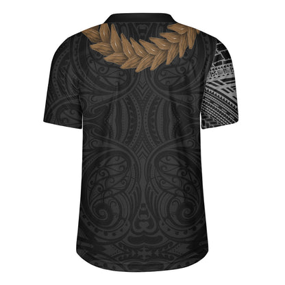 Samoa Rugby Jersey Tattoo Roman Reigns With Ula Fala Style Brown