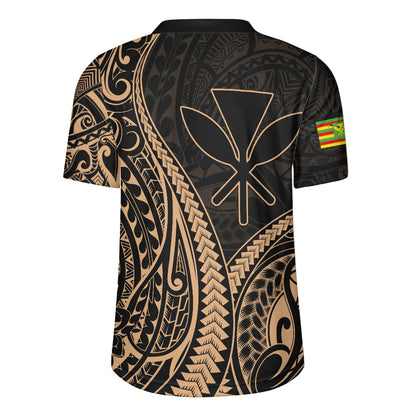 Hawaii Rugby Jersey Polynesian Tribal Tattoo Island Spirit Style