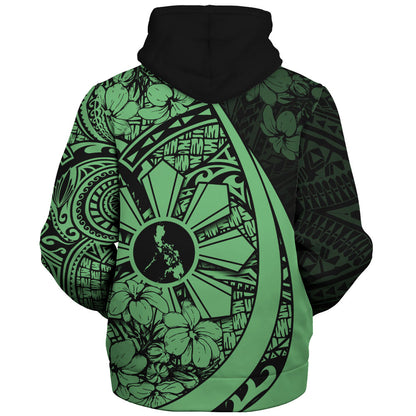 Philippines Filipinos Sherpa Hoodie Custom National Sampaguita Flower Symbols Style