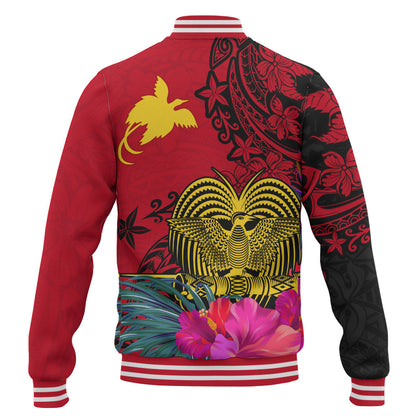Papua New Guinea Baseball Jacket Flag Tribal Tropical Style