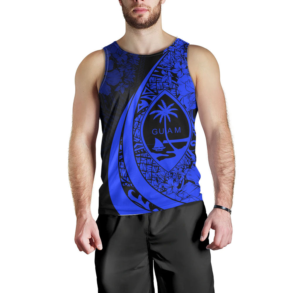 Guam Tank Top Custom Hibiscus Flower Symbols Style