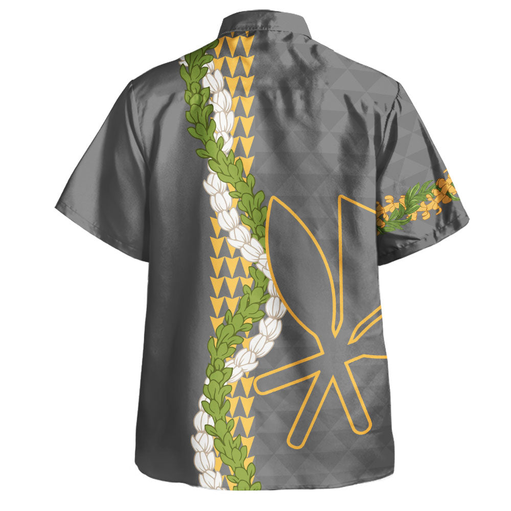 Hawaii Hawaiian Shirt Kanaka Maoli Puakenikeni Maile Flower Lei