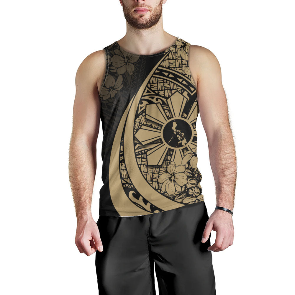 Philippines Filipinos Tank Top Custom National Sampaguita Flower Symbols Style