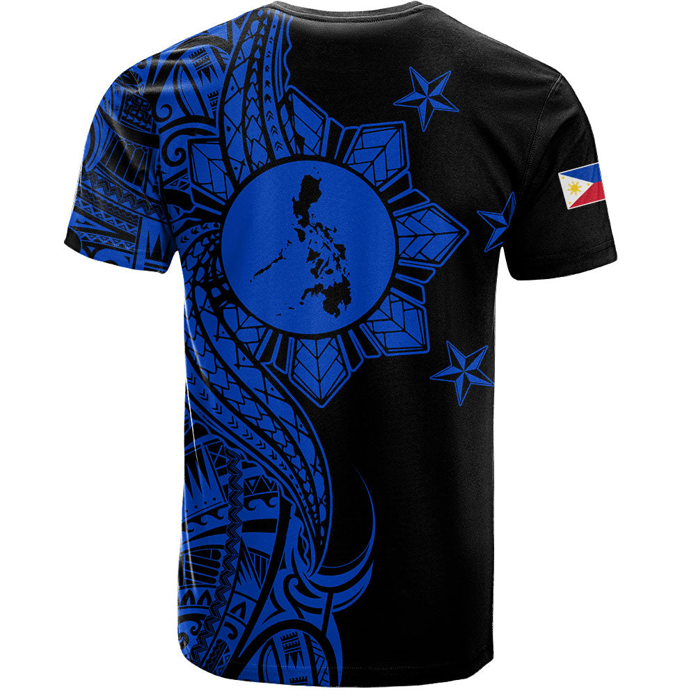 Philippines Filipinos T-Shirt Flag Sun Map Tribal Fusion Style