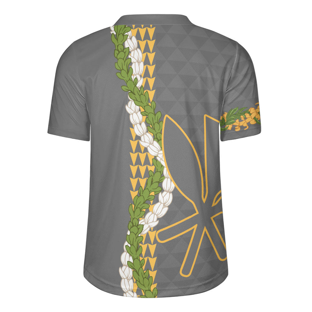 Hawaii Rugby Jersey Kanaka Maoli Puakenikeni Maile Flower Lei