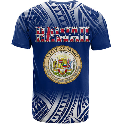 Hawaii T-Shirt Polynesian Tribal Aloha Hawaii Flag