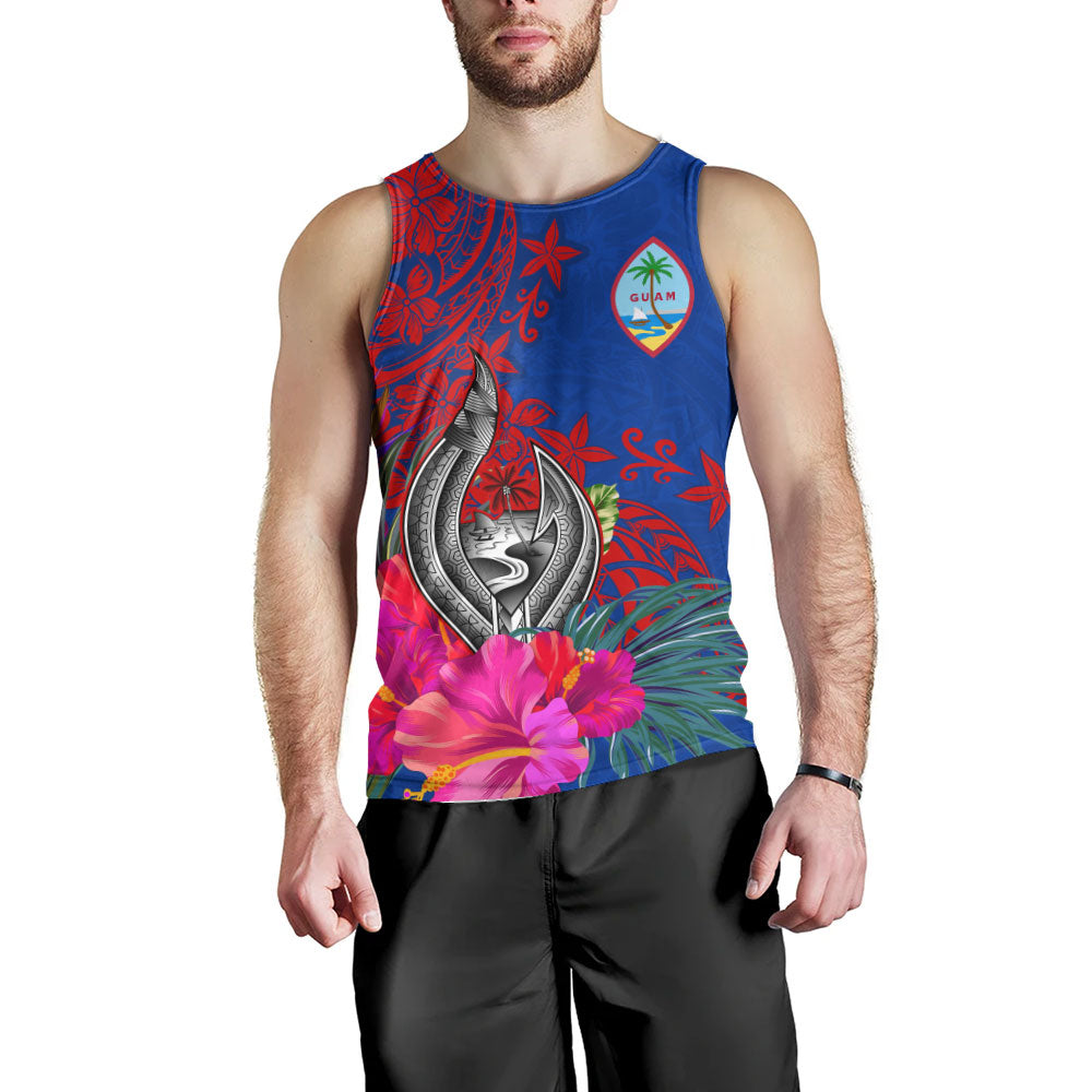 Guam Tank Top Flag Tribal Tropical Style