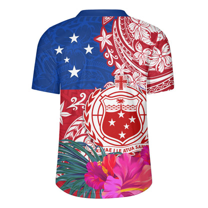 Samoa Rugby Jersey Flag Tribal Tropical Style