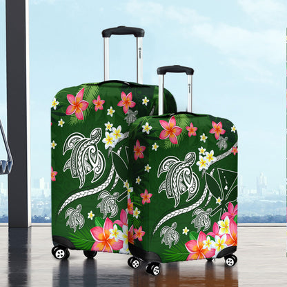 Hawaii Luggage Cover Aloha Island Turtle Plumeria Flower Tropical Fabric