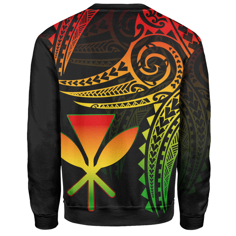 Hawaii Sweatshirt Polynesian Flame Of Hawaii Style