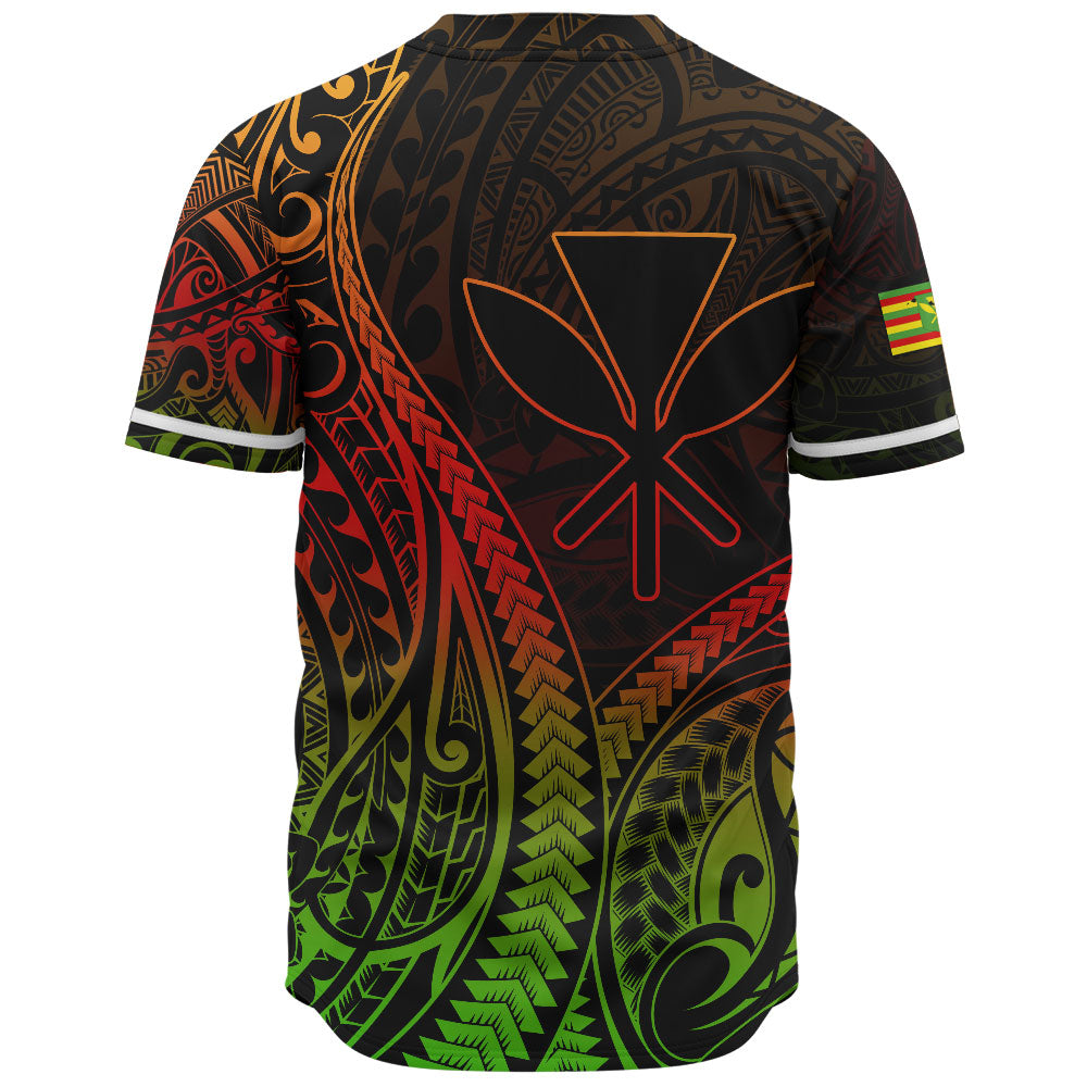 Hawaii Baseball Shirt Polynesian Tribal Tattoo Island Spirit Style