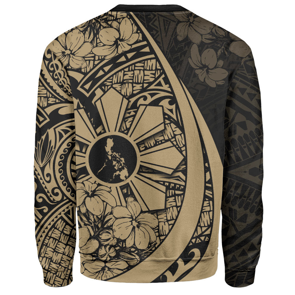 Philippines Filipinos Sweatshirt Custom National Sampaguita Flower Symbols Style