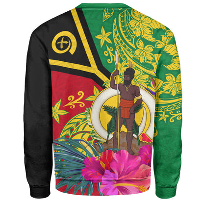 Vanuatu Sweatshirt Flag Tribal Tropical Style