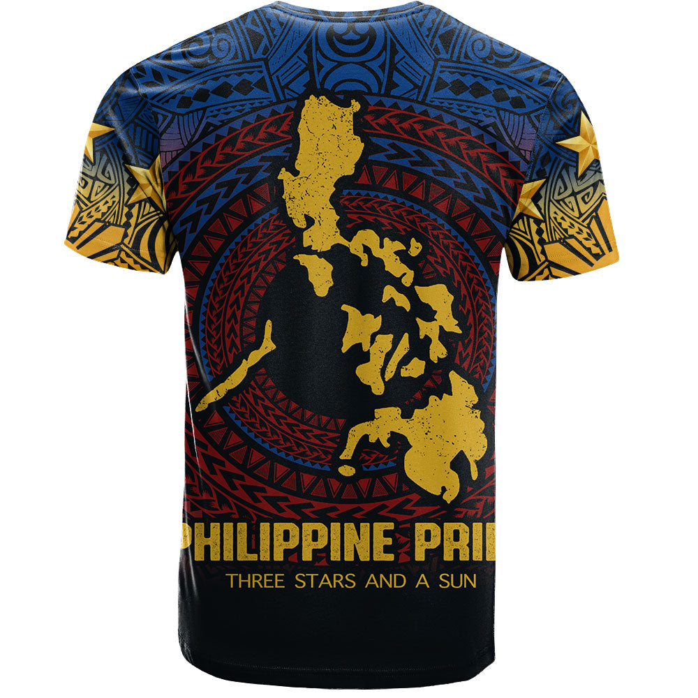 Philippines Filipinos T-Shirt Philippine Pride Three Stars and A Sun