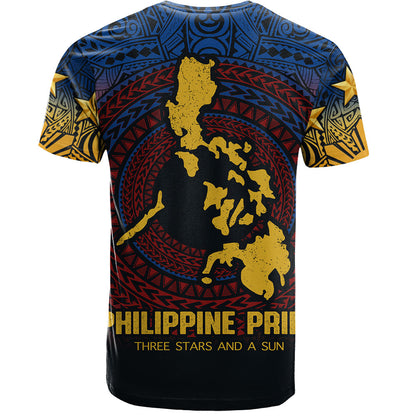 Philippines Filipinos T-Shirt Philippine Pride Three Stars and A Sun
