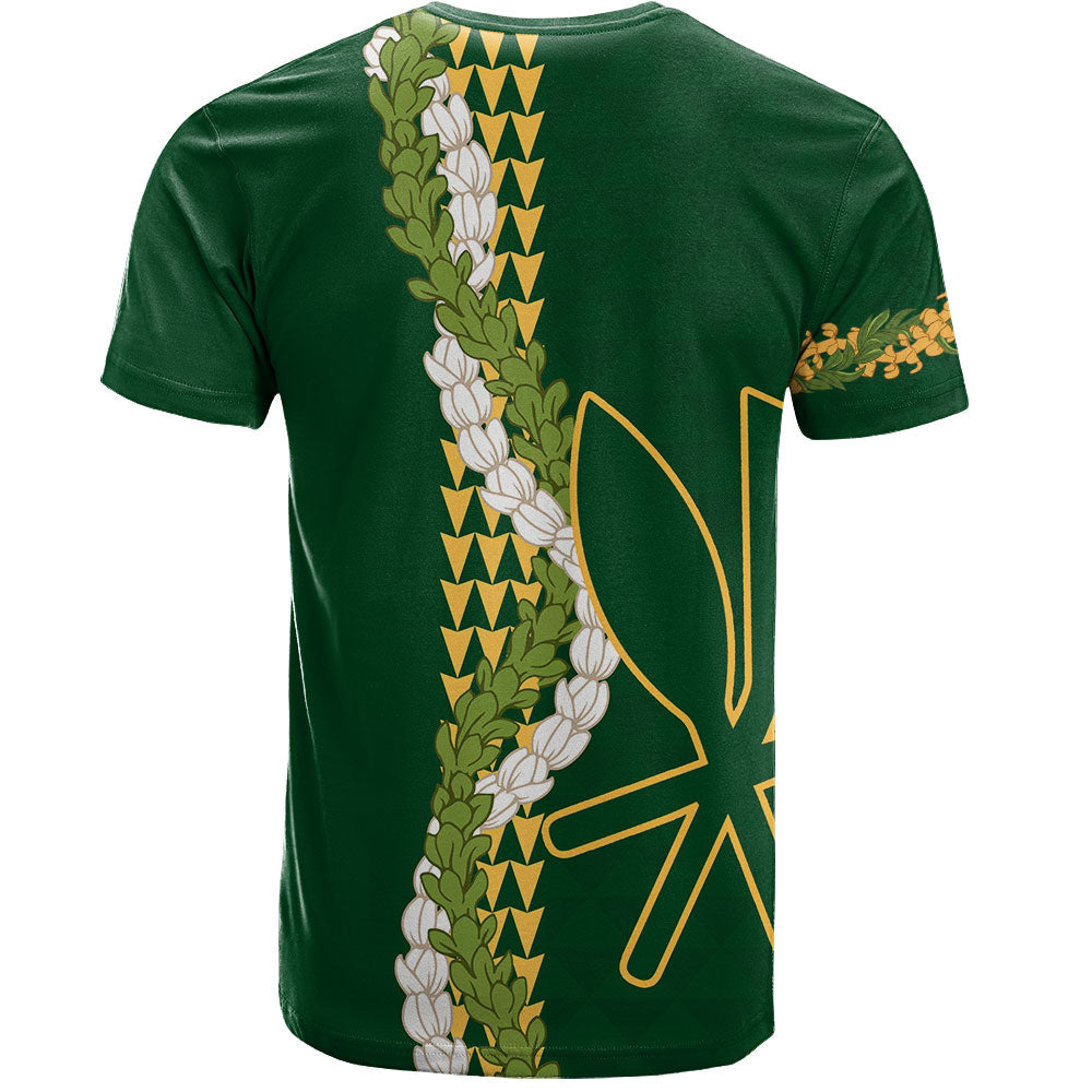 Hawaii T-Shirt Kanaka Maoli Puakenikeni Maile Flower Lei