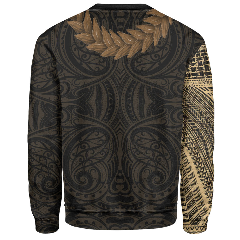 Samoa Sweatshirt Tattoo Roman Reigns With Ula Fala Style Brown