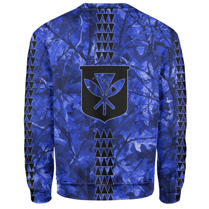 Hawaii Sweatshirt Woodland Kanaka Camo Style