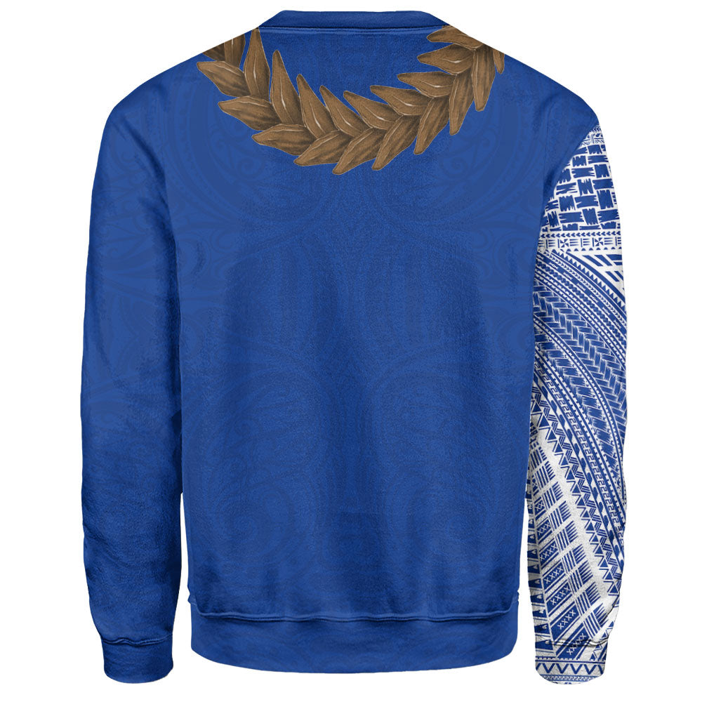 Samoa Sweatshirt Tattoo Roman Reigns With Ula Fala Style Brown