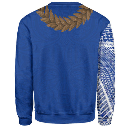 Samoa Sweatshirt Tattoo Roman Reigns With Ula Fala Style Brown