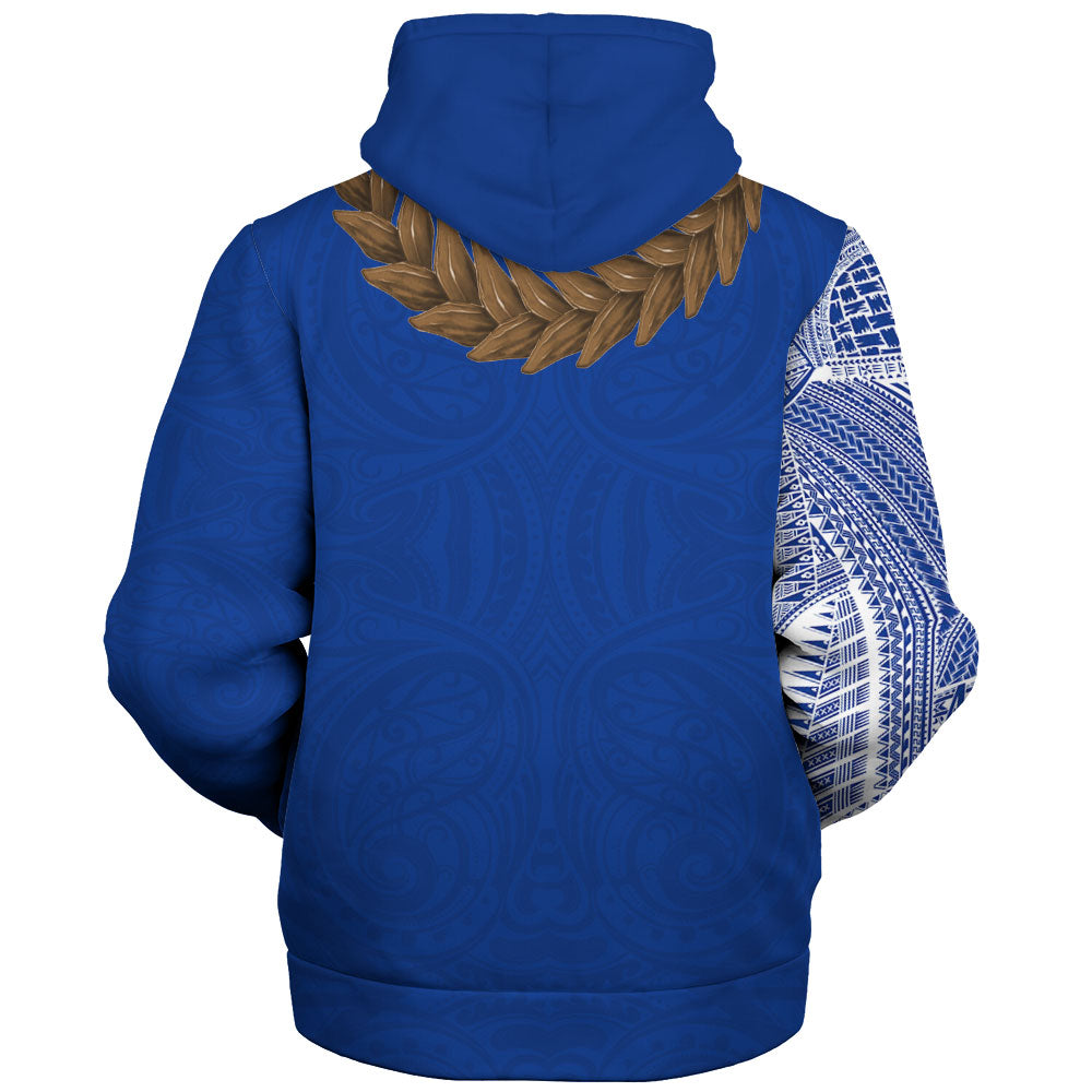 Samoa Sherpa Hoodie Tattoo Roman Reigns With Ula Fala Style Brown