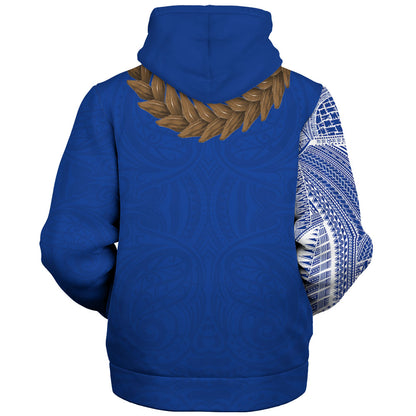 Samoa Sherpa Hoodie Tattoo Roman Reigns With Ula Fala Style Brown