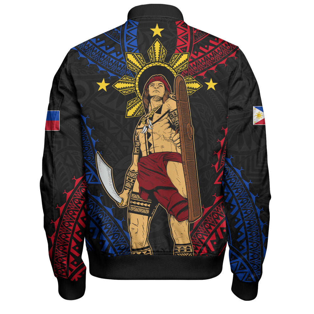 Philippines Filipinos Bomber Jacket Lapu Lapu Tattoo Batok Tribal Motifs Designs
