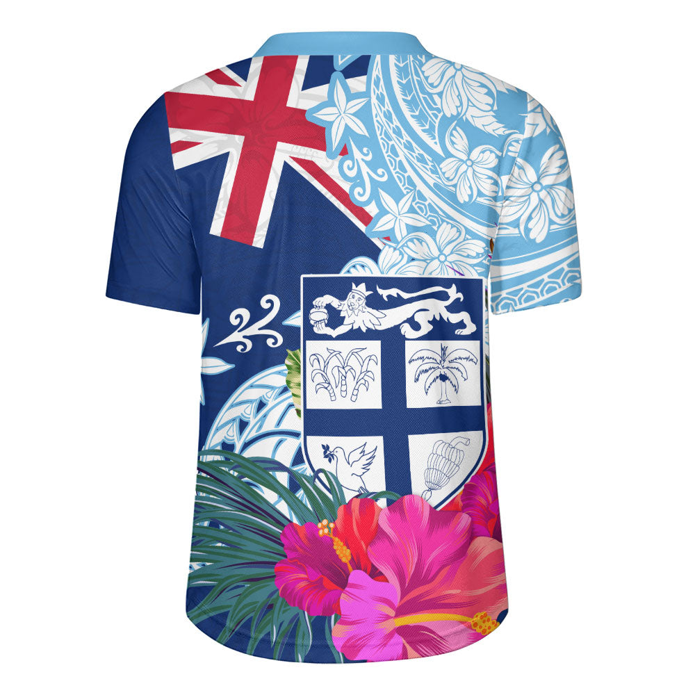 Fiji Rugby Jersey Flag Tribal Tropical Style